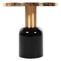 SIDE TABLE ERODE FK4248.01 METAL IN BLACK-GOLD-CHERRY RED Φ50,5x50Hcm.