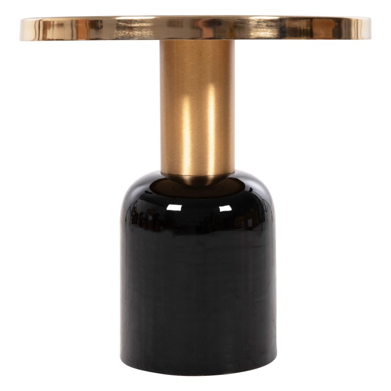 SIDE TABLE ERODE FK4248.01 METAL IN BLACK-GOLD-CHERRY RED Φ50,5x50Hcm.