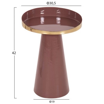 SIDE TABLE LATUR FK4250.06 METAL IN BROWNISH RED-GOLD Φ30,5x39-42Hcm. SIDE TABLE LATUR FK4250.06 METAL IN BROWNISH RED-GOLD Φ30,5x39-42Hcm.