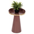 SIDE TABLE LATUR FK4250.06 METAL IN BROWNISH RED-GOLD Φ30,5x39-42Hcm.