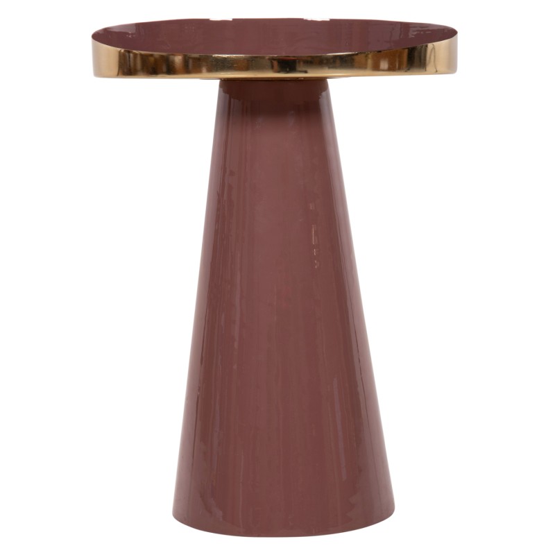 SIDE TABLE LATUR FK4250.06 METAL IN BROWNISH RED-GOLD Φ30,5x39-42Hcm.