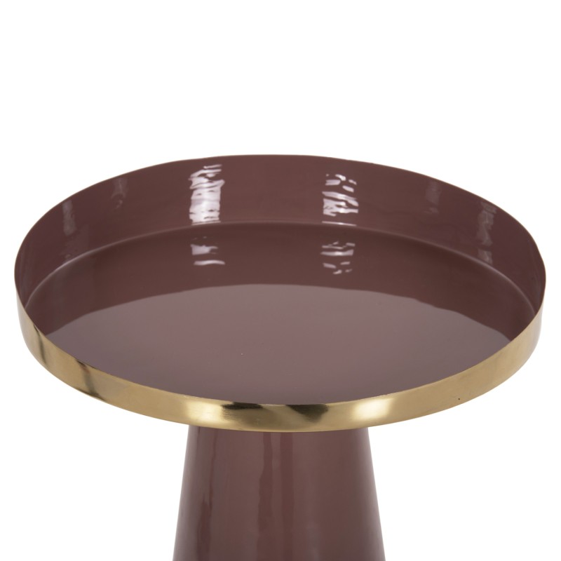 SIDE TABLE LATUR FK4250.06 METAL IN BROWNISH RED-GOLD Φ30,5x39-42Hcm.