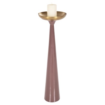 CANDLESTICK (PILLAR) GUNTUR FK4244.06 METAL IN LIGHT CORAL-GOLD Φ20,5x68Hcm.