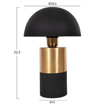 TABLE LAMP PUNE FK4254.04 METAL IN BLACK-GOLD Φ20,5x32,5Hcm.