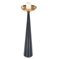 FLOOR CANDLESTICK (PILLAR) GUNTUR FK4382 METAL IN BLUE ANTHRACITE-GOLD Φ20,5x76.5Hcm.
