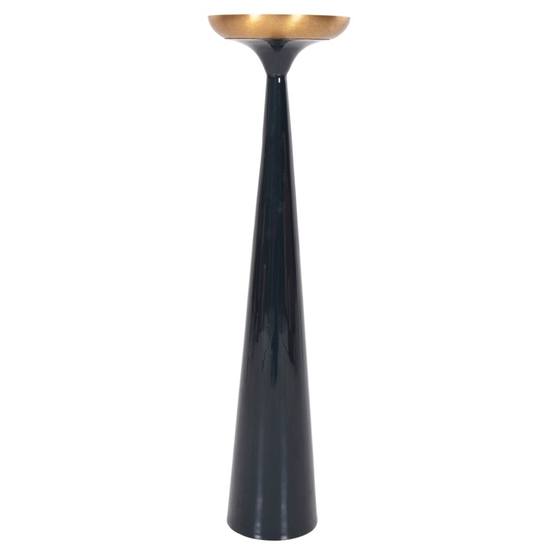 FLOOR CANDLESTICK (PILLAR) GUNTUR FK4382 METAL IN BLUE ANTHRACITE-GOLD Φ20,5x76.5Hcm.