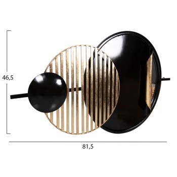 WALL DECOR FK4201 METAL IN BLACK & GOLD 81,5x46,5Hcm. WALL DECOR FK4201 METAL IN BLACK & GOLD 81,5x46,5Hcm.