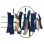 WALL DECOR FK4205 METAL IN BLUE - GOLD 90,5x50Hcm.