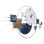 WALL CLOCK FK4209 METAL IN WHITE COLOR WITH BLACK POINTERS & NUMBERS 92x51Hcm.