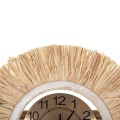 WALL CLOCK FK4200 METAL & RAFFIA FIBERS IN EARTH TONES 100x49Hcm. WALL CLOCK FK4200 METAL & RAFFIA FIBERS IN EARTH TONES 100x49Hcm.