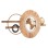 WALL CLOCK FK4200 METAL & RAFFIA FIBERS IN EARTH TONES 100x49Hcm.