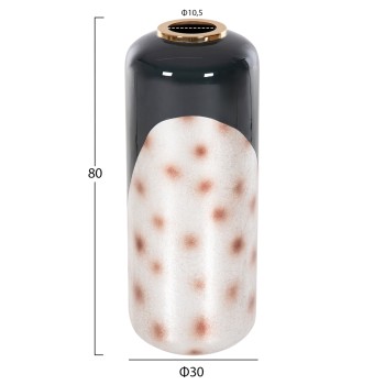 DECORATIVE FLOOR VASE RAKSASA FK4231.05 METAL IN ANTHRACITE BLUE-SILVER Φ30x80Hcm.