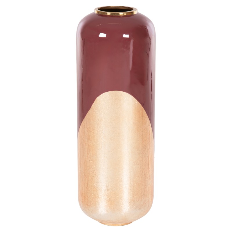 DECORATIVE FLOOR VASE RAKSASA FK4232.06 METAL IN CHERRY RED-GOLD PEARL Φ24x69Hcm. DECORATIVE FLOOR VASE RAKSASA FK4232.06 METAL IN CHERRY RED-GOLD PEARL Φ24x69Hcm.