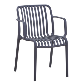 ARMCHAIR OUTDOOR CONVEE FK6105.03 POLYPROPYLENE IN GREY 55x56x79H cm.