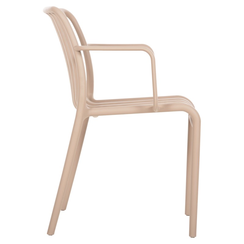 ARMCHAIR OUTDOOR CONVEE FK6105.04 POLYPROPYLENE IN CAPPUCCINO 55x56x79H cm. ARMCHAIR OUTDOOR CONVEE FK6105.04 POLYPROPYLENE IN CAPPUCCINO 55x56x79H cm.