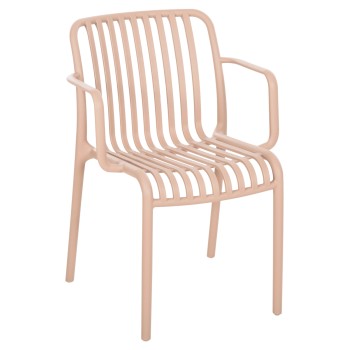 ARMCHAIR OUTDOOR CONVEE FK6105.04 POLYPROPYLENE IN CAPPUCCINO 55x56x79H cm.