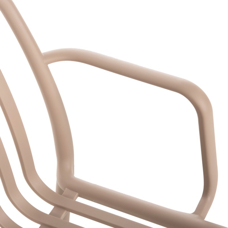 ARMCHAIR OUTDOOR CONVEE FK6105.04 POLYPROPYLENE IN CAPPUCCINO 55x56x79H cm. ARMCHAIR OUTDOOR CONVEE FK6105.04 POLYPROPYLENE IN CAPPUCCINO 55x56x79H cm.