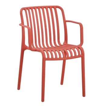 ARMCHAIR OUTDOOR CONVEE FK6105.05 POLYPROPYLENE IN RED 44,5x52,5x79H cm.