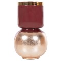TABLE VASE LINGON FK4233.06 METAL IN CHERRY RED-GOLD PEARL Φ21x37,5Hcm. TABLE VASE LINGON FK4233.06 METAL IN CHERRY RED-GOLD PEARL Φ21x37,5Hcm.