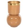 TABLE VASE LINGON FK4233.09 METAL IN SALMON-GOLD Φ21x37,5Hcm.