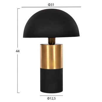 TABLE LAMP PUNE FK4252.04 METAL IN BLACK-GOLD Φ31x44Hcm.