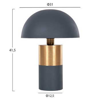 TABLE LAMP PUNE FK4253.05 METAL IN ANTHRACITE BLUE-GOLD Φ31x41.5Hcm. TABLE LAMP PUNE FK4253.05 METAL IN ANTHRACITE BLUE-GOLD Φ31x41.5Hcm.