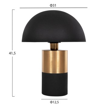 TABLE LAMP PUNE FK4253.04 METAL IN BLACK-GOLD Φ31x41.5Hcm.
