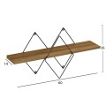 WALL SHELF CHANTRIA FK8934.11 MELAMINE IN OAK COLOR-METAL IN BLACK 60x14x36Hcm. WALL SHELF CHANTRIA FK8934.11 MELAMINE IN OAK COLOR-METAL IN BLACK 60x14x36Hcm.
