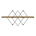 WALL SHELF CHANTRIA FK8934.11 MELAMINE IN OAK COLOR-METAL IN BLACK 60x14x36Hcm. WALL SHELF CHANTRIA FK8934.11 MELAMINE IN OAK COLOR-METAL IN BLACK 60x14x36Hcm.