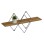 WALL SHELF CHANTRIA FK8934.11 MELAMINE IN OAK COLOR-METAL IN BLACK 60x14x36Hcm.