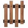 WALL COAT HANGER WESSON FK8940.15 MELAMINE IN BLACK MARBLE & NATURAL 64x4x79Hcm.