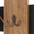 WALL COAT HANGER WESSON FK8940.15 MELAMINE IN BLACK MARBLE & NATURAL 64x4x79Hcm. WALL COAT HANGER WESSON FK8940.15 MELAMINE IN BLACK MARBLE & NATURAL 64x4x79Hcm.
