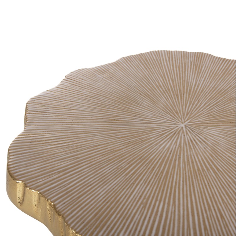 SIDE TABLE ANGUL FK4264 METAL IN GOLD-WHITE 48x40x35Hcm. SIDE TABLE ANGUL FK4264 METAL IN GOLD-WHITE 48x40x35Hcm.
