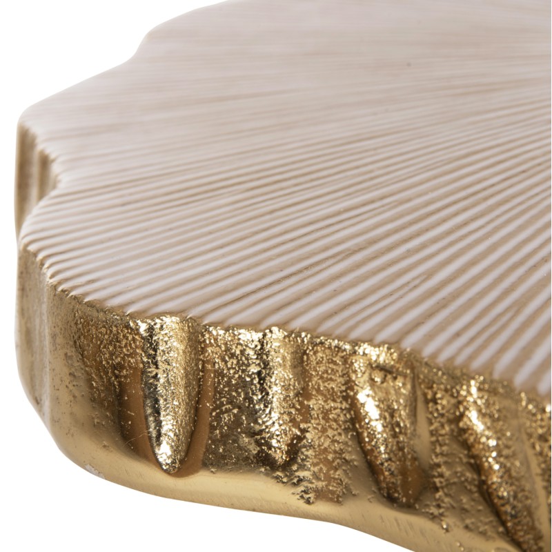 SIDE TABLE ANGUL FK4264 METAL IN GOLD-WHITE 48x40x35Hcm. SIDE TABLE ANGUL FK4264 METAL IN GOLD-WHITE 48x40x35Hcm.