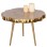 SIDE TABLE ANGUL FK4264 METAL IN GOLD-WHITE 48x40x35Hcm.