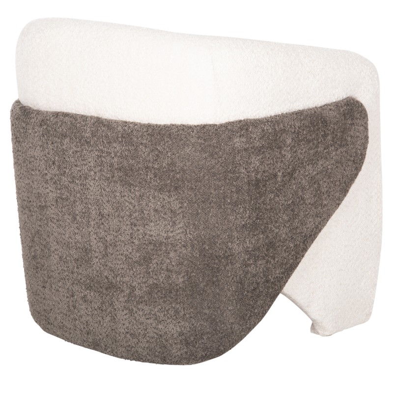 ARMCHAIR DOPER FK9590.06 BOUCLE FABRIC WHITE-GREY 68x72x76Hcm. ARMCHAIR DOPER FK9590.06 BOUCLE FABRIC WHITE-GREY 68x72x76Hcm.