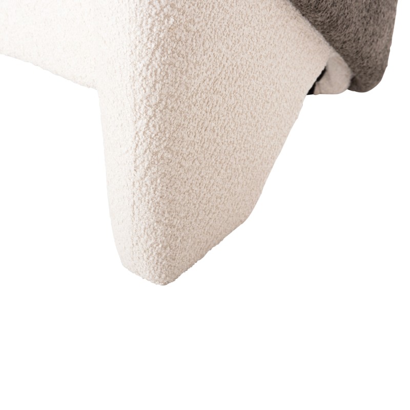 ARMCHAIR DOPER FK9590.06 BOUCLE FABRIC WHITE-GREY 68x72x76Hcm. ARMCHAIR DOPER FK9590.06 BOUCLE FABRIC WHITE-GREY 68x72x76Hcm.