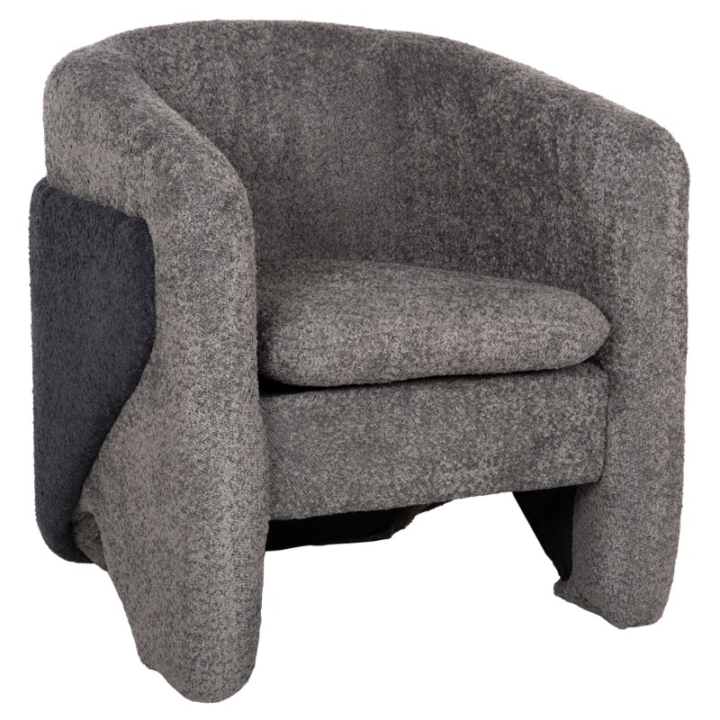 ARMCHAIR DOPER FK9590.01 BOUCLE FABRIC GREY-ANTHRACITE BLUE 68x72x76Hcm. ARMCHAIR DOPER FK9590.01 BOUCLE FABRIC GREY-ANTHRACITE BLUE 68x72x76Hcm.