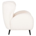 ARMCHAIR KRYLY FK9593.06 ECRU BOUCLE FABRIC-BLACK WOODEN LEGS 83x87x89Hcm. ARMCHAIR KRYLY FK9593.06 ECRU BOUCLE FABRIC-BLACK WOODEN LEGS 83x87x89Hcm.