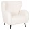 ARMCHAIR KRYLY FK9593.06 ECRU BOUCLE FABRIC-BLACK WOODEN LEGS 83x87x89Hcm.