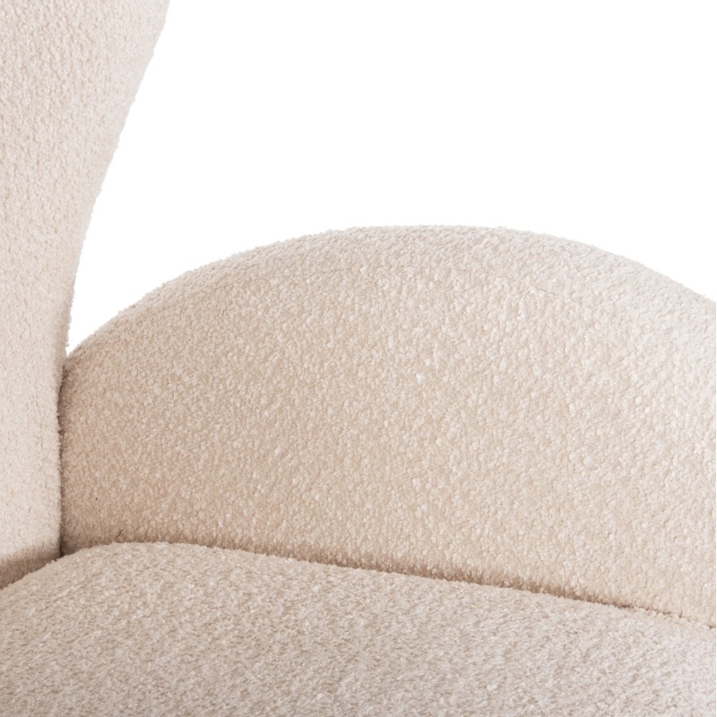 ARMCHAIR KRYLY FK9593.06 ECRU BOUCLE FABRIC-BLACK WOODEN LEGS 83x87x89Hcm. ARMCHAIR KRYLY FK9593.06 ECRU BOUCLE FABRIC-BLACK WOODEN LEGS 83x87x89Hcm.