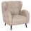 ARMCHAIR KRYLY FK9593.07 BEIGE BOUCLE FABRIC-BLACK WOODEN LEGS 83x87x89Hcm.