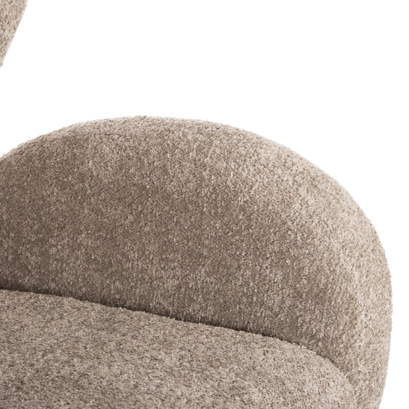 ARMCHAIR KRYLY FK9593.07 BEIGE BOUCLE FABRIC-BLACK WOODEN LEGS 83x87x89Hcm. ARMCHAIR KRYLY FK9593.07 BEIGE BOUCLE FABRIC-BLACK WOODEN LEGS 83x87x89Hcm.