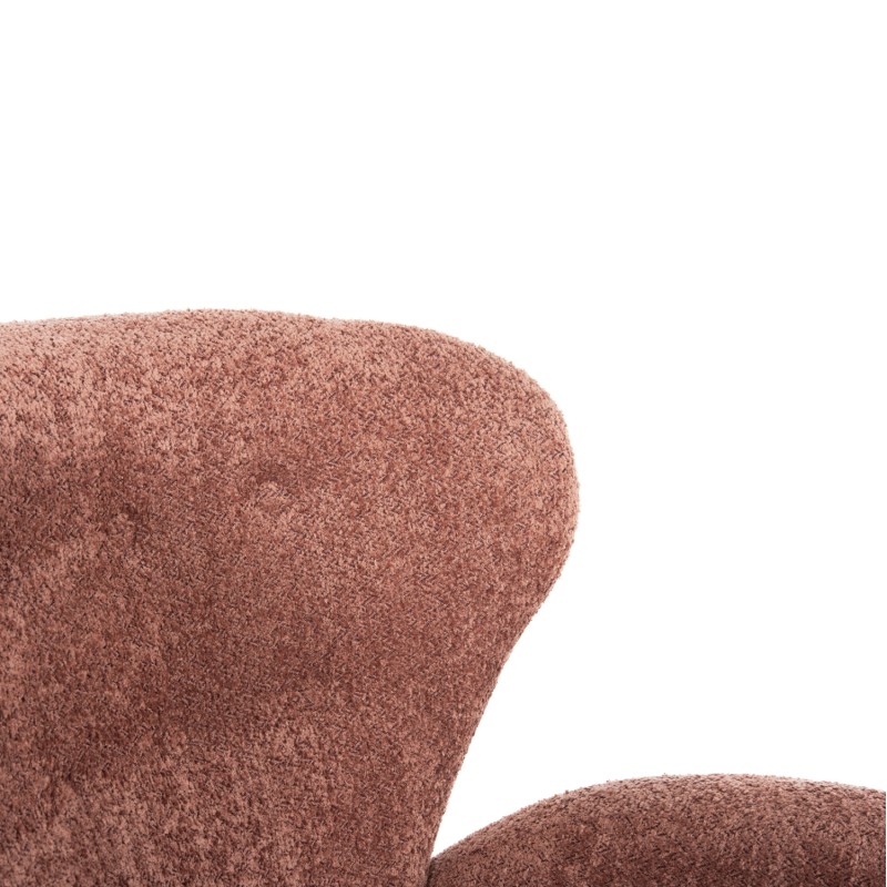 ARMCHAIR KRYLY FK9593.02 PINK BOUCLE FABRIC-BLACK WOODEN LEGS 83x87x89Hcm. ARMCHAIR KRYLY FK9593.02 PINK BOUCLE FABRIC-BLACK WOODEN LEGS 83x87x89Hcm.