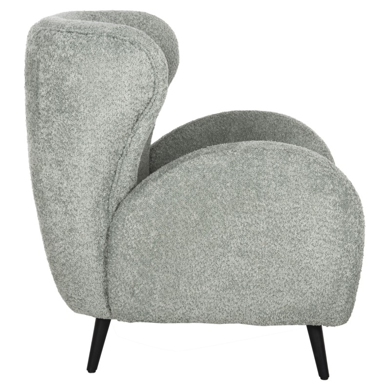 ARMCHAIR KRYLY FK9593.05 PEA GREEN BOUCLE FABRIC-BLACK WOODEN LEGS 83x87x89Hcm. ARMCHAIR KRYLY FK9593.05 PEA GREEN BOUCLE FABRIC-BLACK WOODEN LEGS 83x87x89Hcm.