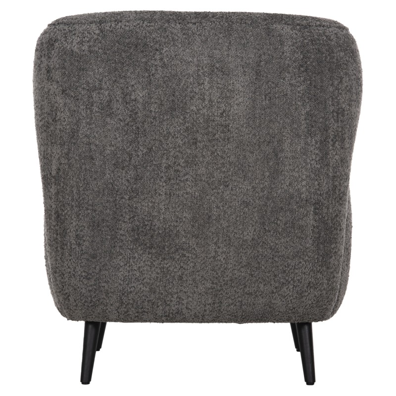 ARMCHAIR KRYLY FK9593.01 GREY BOUCLE FABRIC-BLACK WOODEN LEGS 83x87x89Hcm. ARMCHAIR KRYLY FK9593.01 GREY BOUCLE FABRIC-BLACK WOODEN LEGS 83x87x89Hcm.