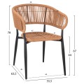 ARMCHAIR ALUMINUM EULO FK5783.13 BLACK-SYNTHETIC RATTAN BEIGE 55,5x63,5x78Hcm. ARMCHAIR ALUMINUM EULO FK5783.13 BLACK-SYNTHETIC RATTAN BEIGE 55,5x63,5x78Hcm.