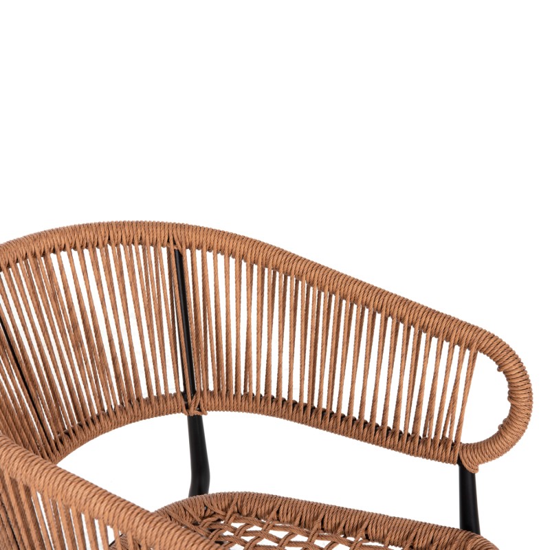ARMCHAIR ALUMINUM EULO FK5783.13 BLACK-SYNTHETIC RATTAN BEIGE 55,5x63,5x78Hcm. ARMCHAIR ALUMINUM EULO FK5783.13 BLACK-SYNTHETIC RATTAN BEIGE 55,5x63,5x78Hcm.