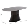 DINING SET 7PCS FK11975 TABLE BENT & 6 ARMCHAIRS WINON(GREY) DINING SET 7PCS FK11975 TABLE BENT & 6 ARMCHAIRS WINON(GREY)