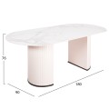 DINING SET 7PCS FK11976 TABLE CORBY & 6 ARMCHAIRS WINON(BEIGE) DINING SET 7PCS FK11976 TABLE CORBY & 6 ARMCHAIRS WINON(BEIGE)